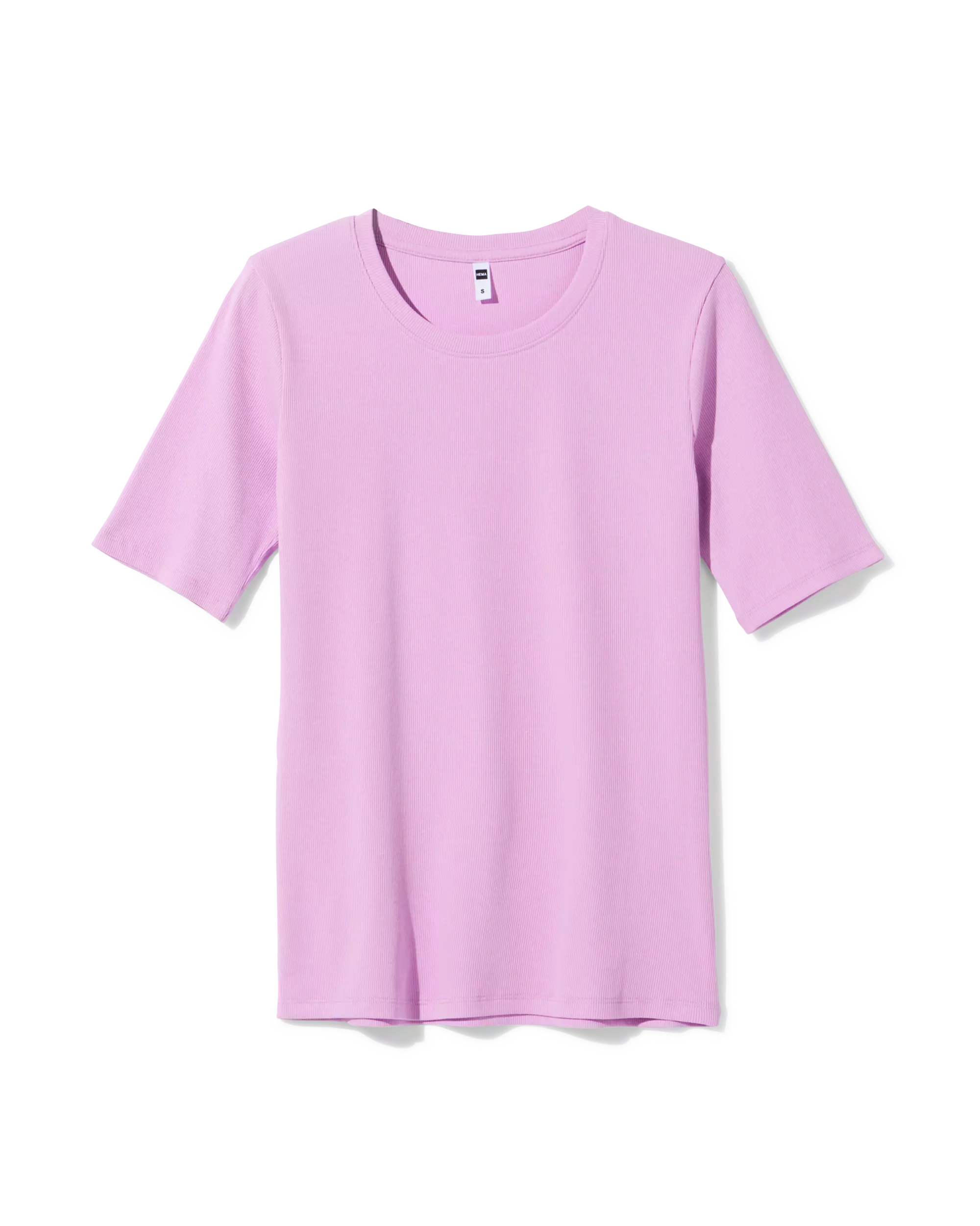 Damen-T-Shirt, normale Passform, gerippt