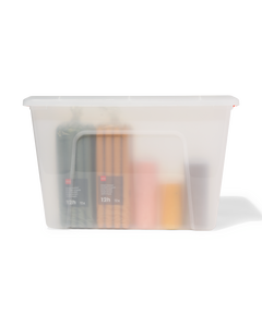 boîte de rangement 60L Tokyo transparent 58x39.5x36.5 recyclée