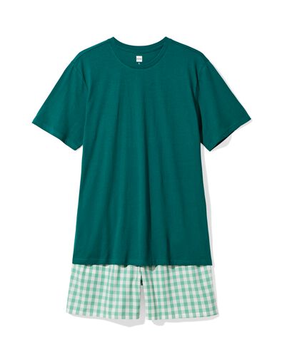 pyjashort homme Philip jersey carreaux vert moyen - 23686220MIDGREEN - HEMA
