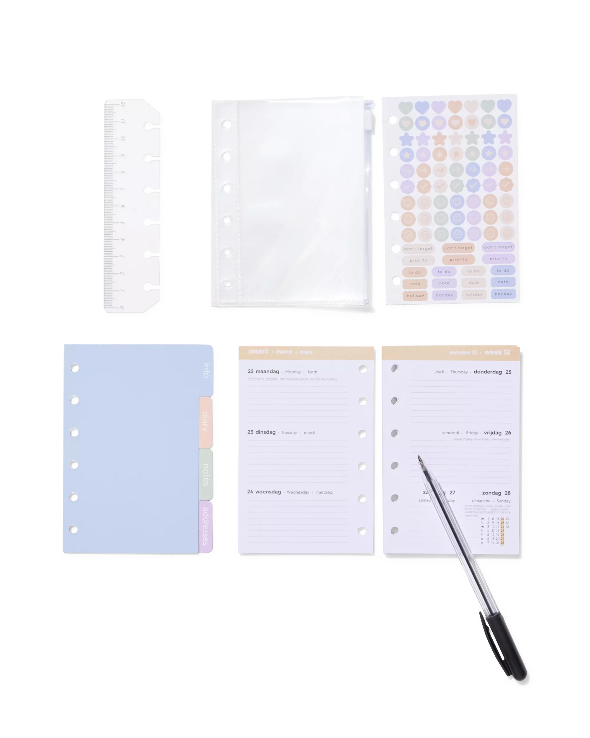 agenda navulling 2027 12.8x9.4cm