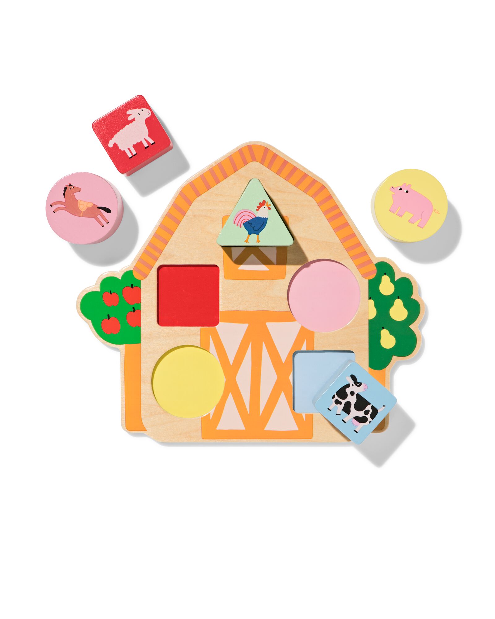 puzzle hochet 23x20x5cm ferme bois - 15100208 - HEMA