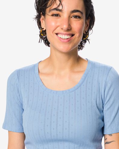 t-shirt femme Colette bleu clair bleu clair - 36212860LIGHTBLUE - HEMA