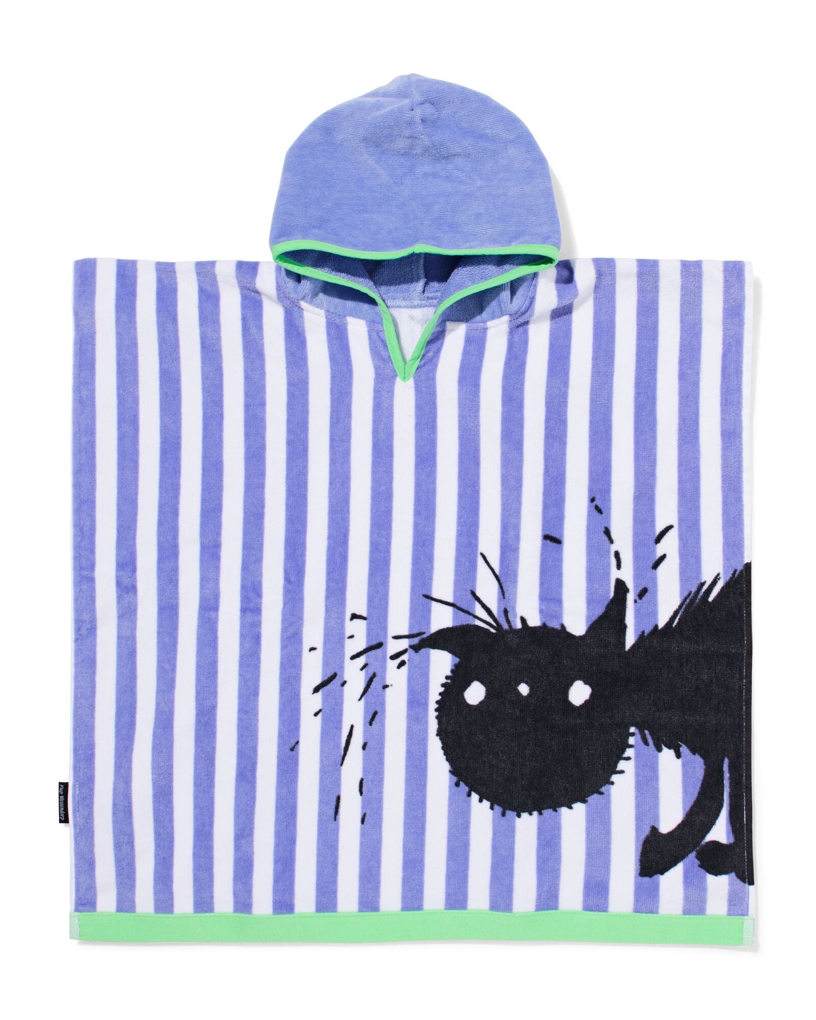HEMA Siepie Kinder Strandponcho 60x60cm Velours (multicolor)