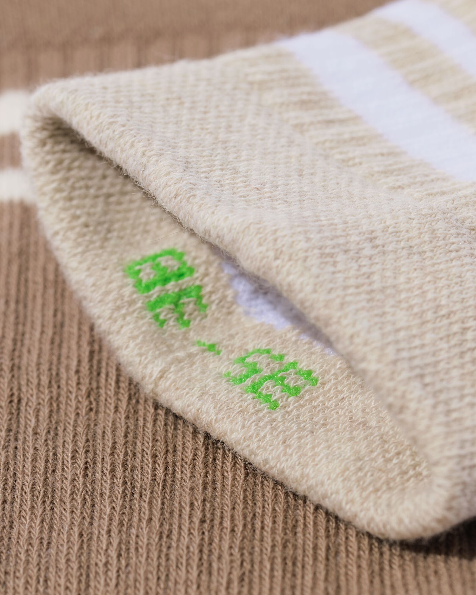 chaussettes sport femme rayures - 2 paires beige beige - 4420160BEIGE - HEMA