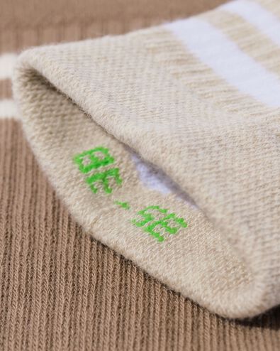 chaussettes sport femme rayures - 2 paires beige beige - 4420160BEIGE - HEMA