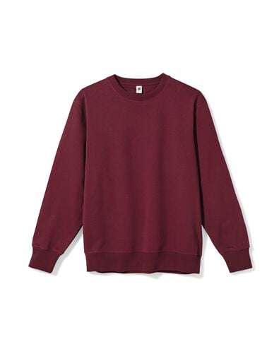 Herrenpullover Daryl aus Sweatstoff dunkelrot dunkelrot - 2148180DARKRED - HEMA