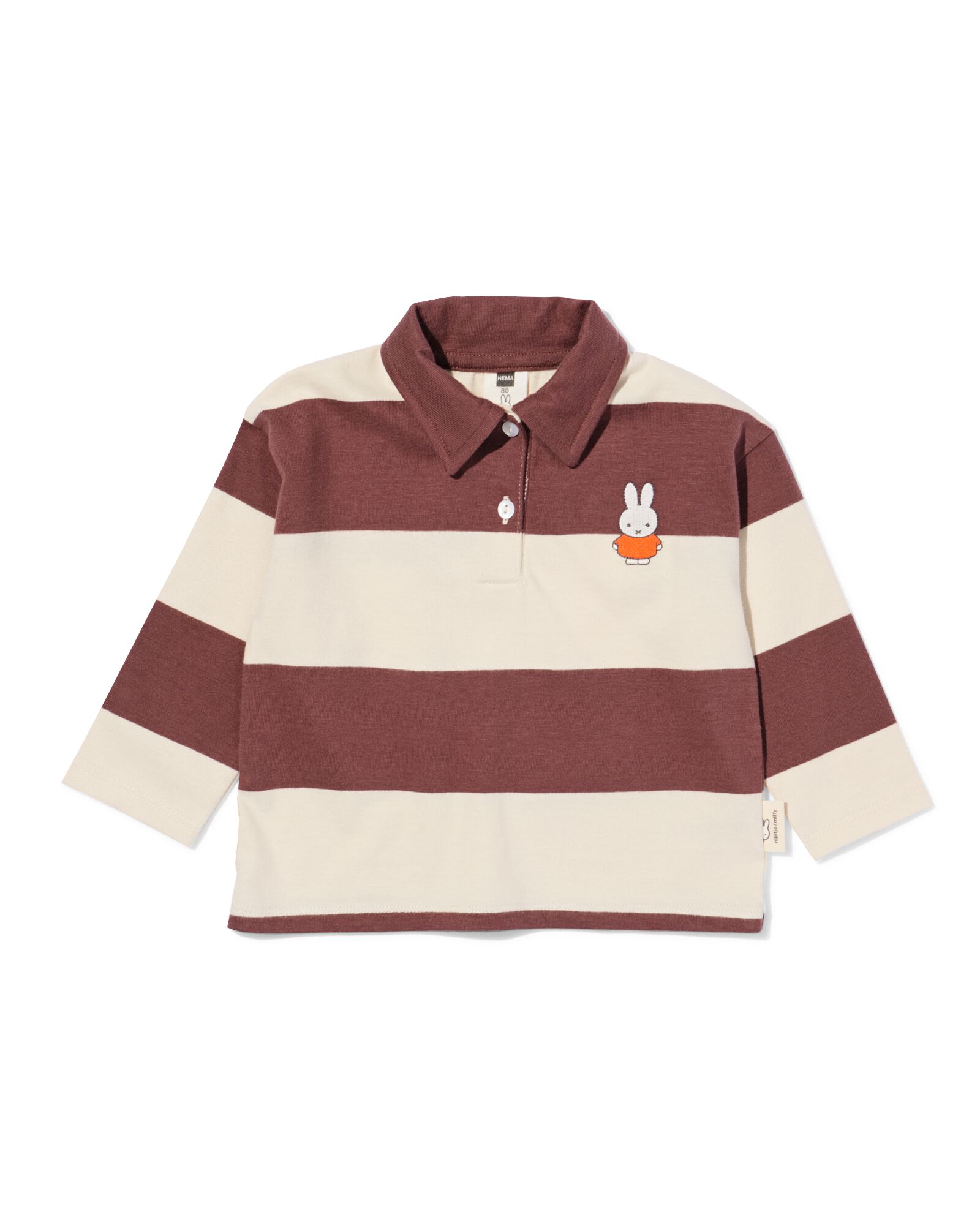 t-shirt b&eacute;b&eacute; Miffy jersey rayures marron marron - 33101580BROWN - HEMA