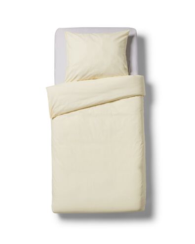 dekbedovertrek 140x200/220cm zacht katoen pastelgeel - 5720400 - HEMA