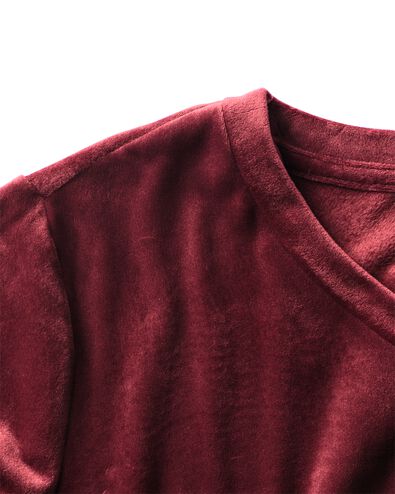 haut femme velours rouge fonc&eacute; rouge fonc&eacute; - 23401220DARKRED - HEMA