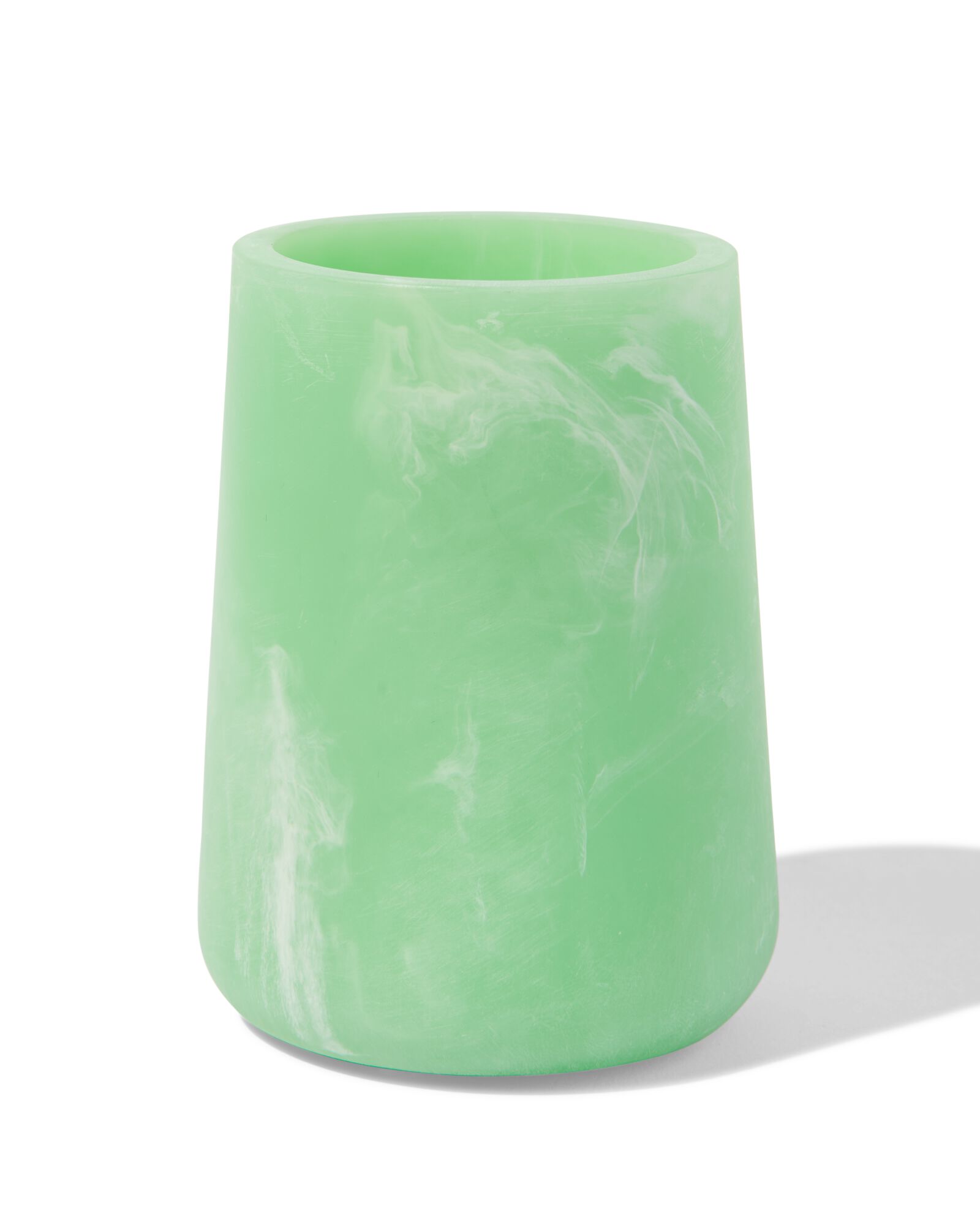 gobelet salle de bain 10x⌀8 cm &eacute;poxy aspect marbre vert - 80300177 - HEMA