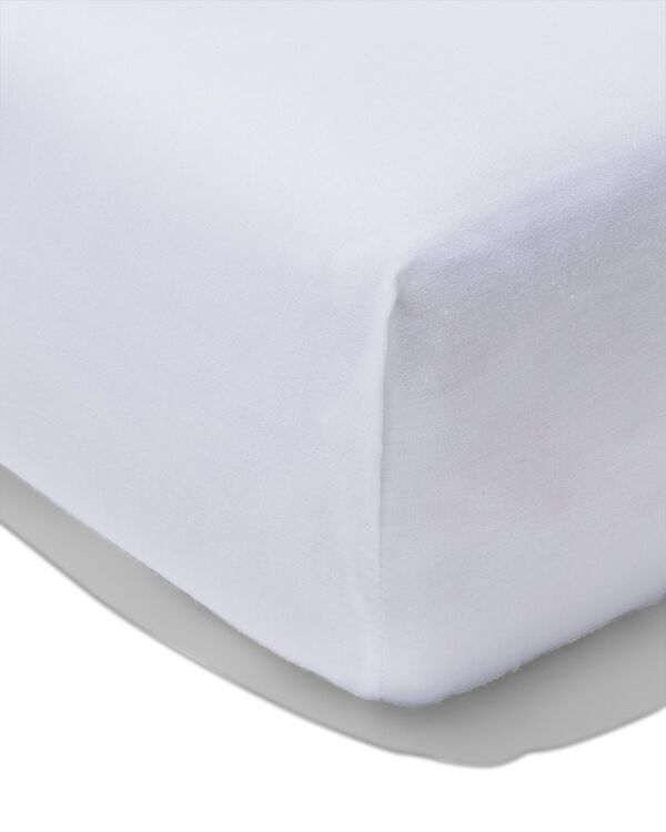 drap-housse boxspring 90x220cm coton doux blanc - 5190146 - HEMA