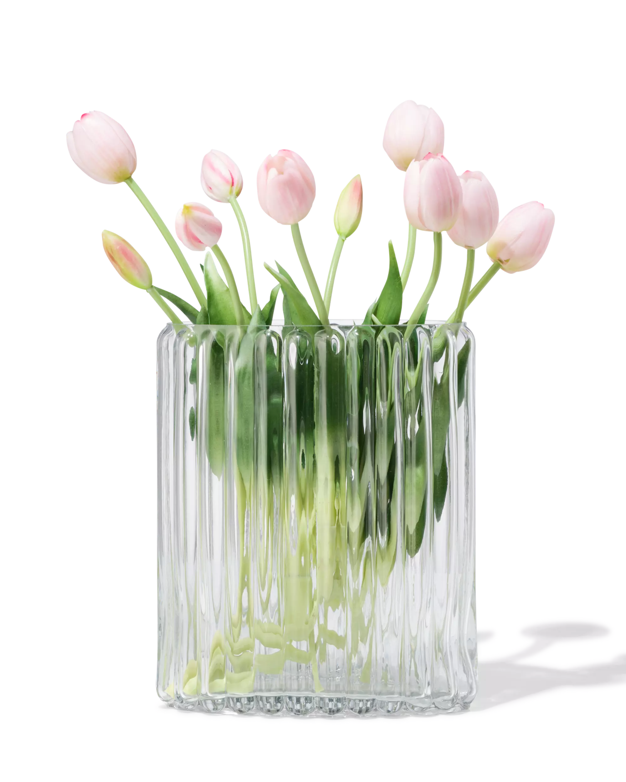 vaas ⌀20x28cm glas ovaal transparant
