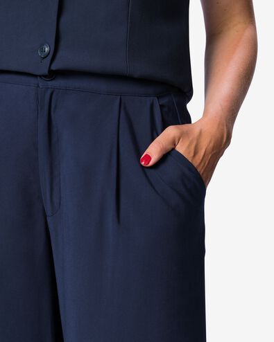 damesbroek Sarie wide fit donkerblauw donkerblauw - 36212550DARKBLUE - HEMA