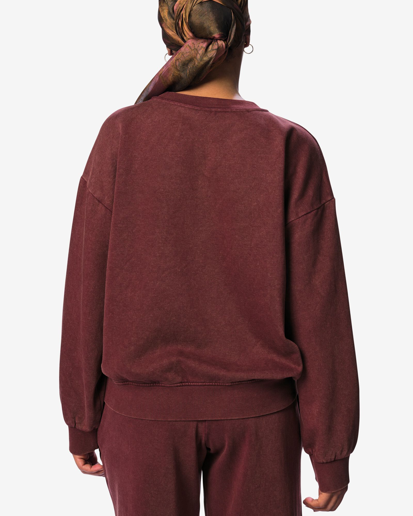 damestrui Esmee jersey bordeauxrood bordeauxrood - 36213580BURGUNDYRED - HEMA
