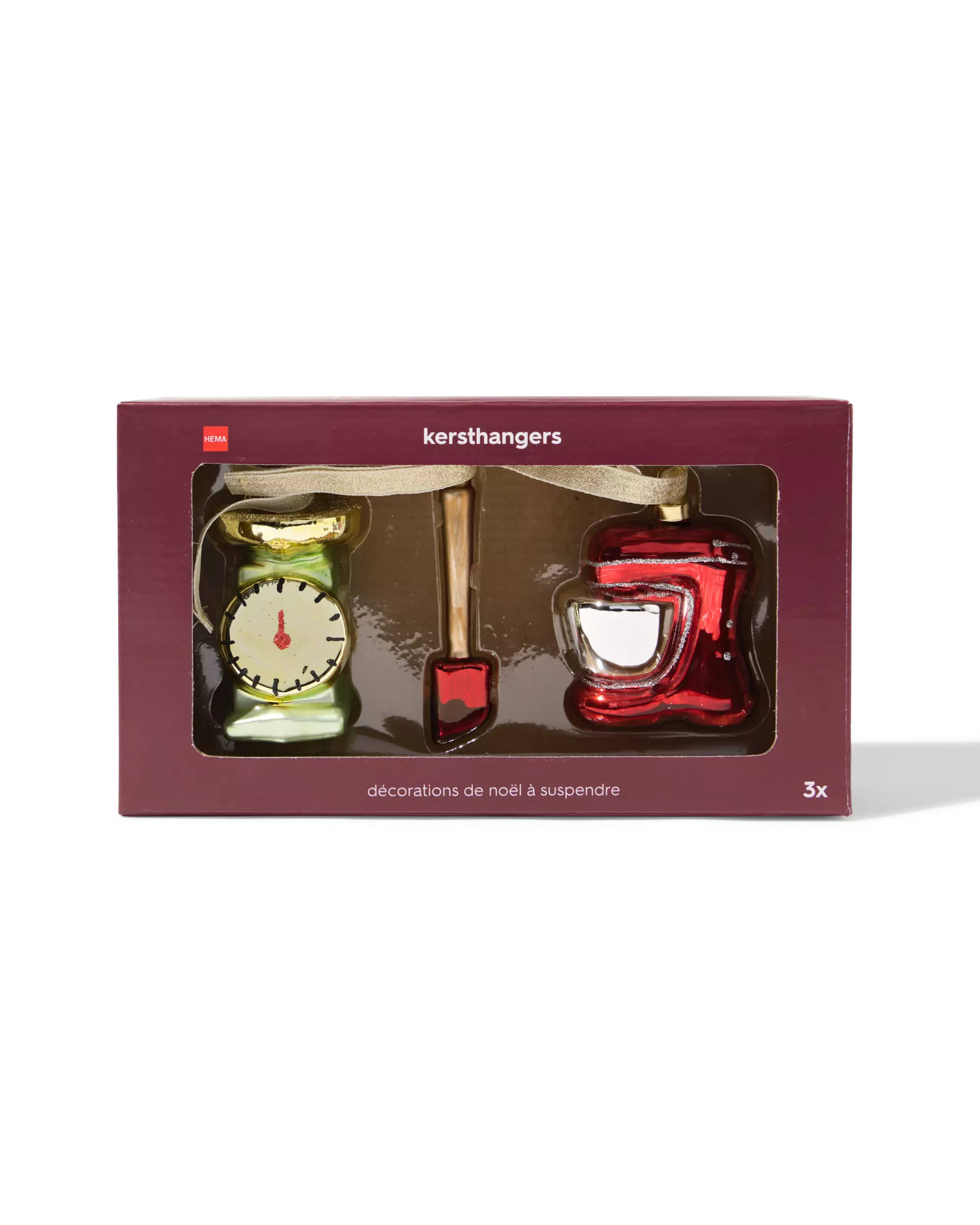 lot de décorations de Noël à suspendre pâtissier amateur - 3 pièces