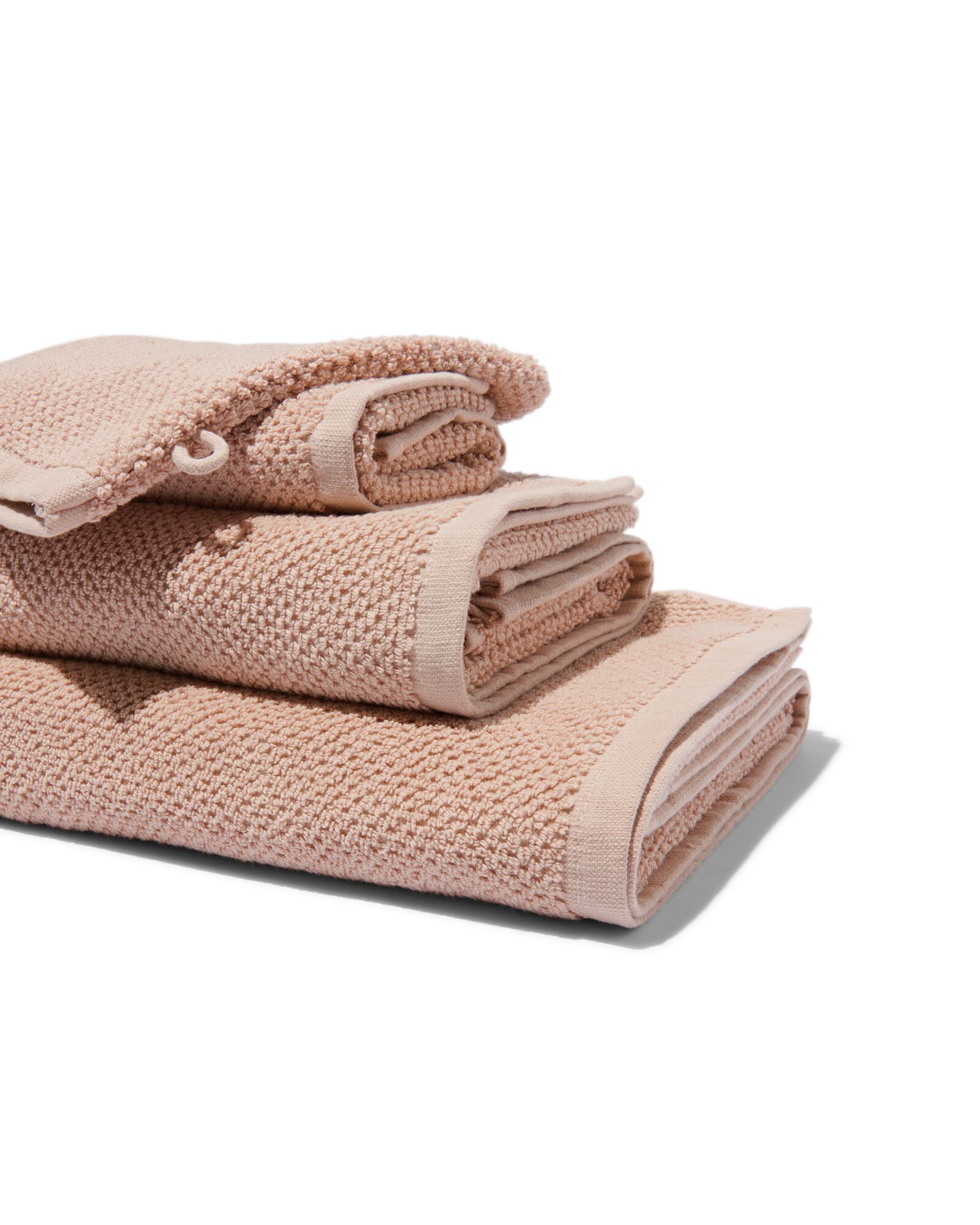 gant de toilette 2&egrave;me vie coton recycl&eacute; 16x21 vieux rose - 5240216 - HEMA