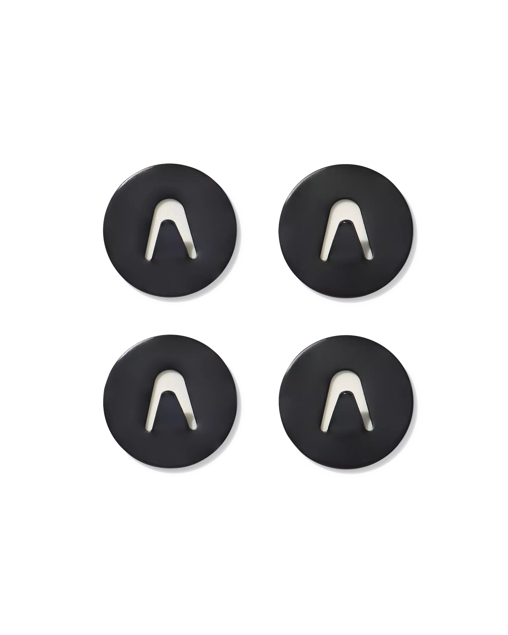 plakhaken ⌀3.2cm rvs zwart - 4 stuks