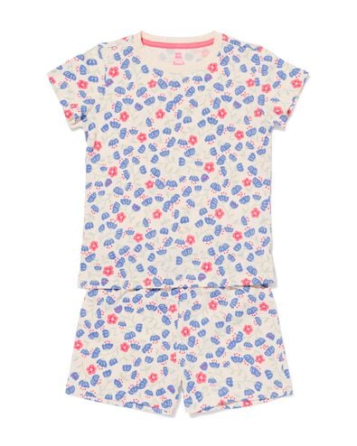 kindershortama bloemen gebroken wit gebroken wit - 23003460OFFWHITE - HEMA