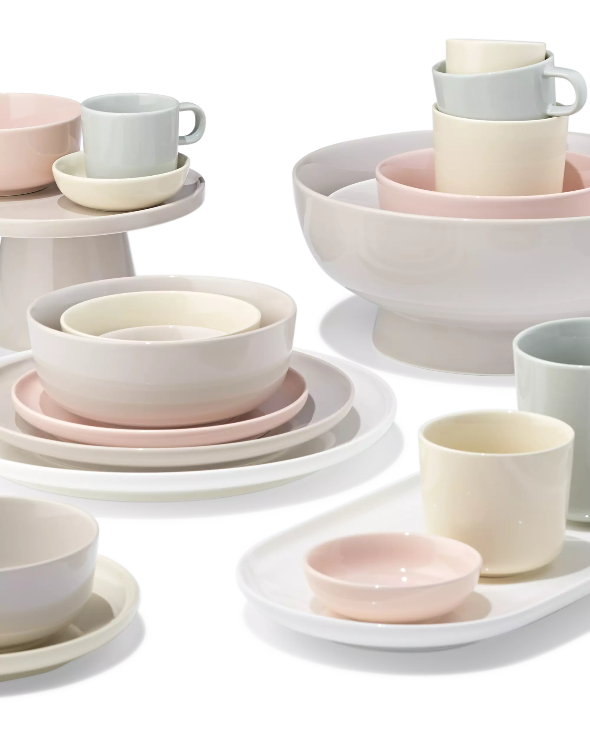 gebaksbordje Ø16.5cm Knap new bone china roze