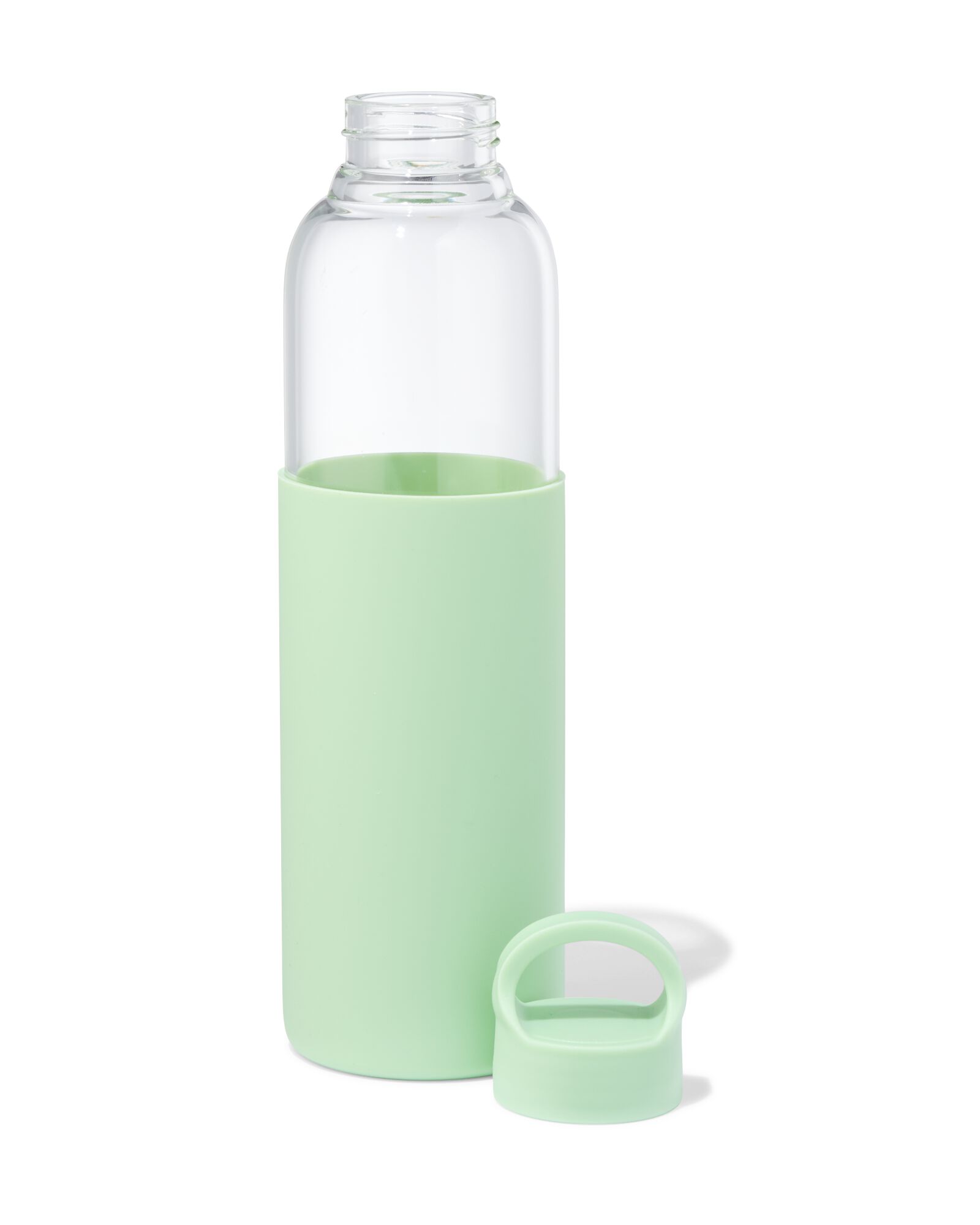 Wasserflasche, 500 ml, Glas, mit Silikonh&uuml;lle, gr&uuml;n - 80690050 - HEMA