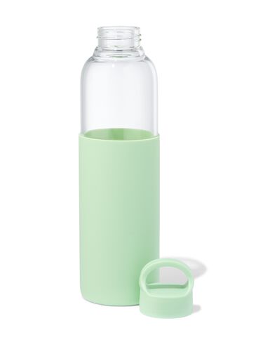 Wasserflasche, 500 ml, Glas, mit Silikonh&uuml;lle, gr&uuml;n - 80690050 - HEMA
