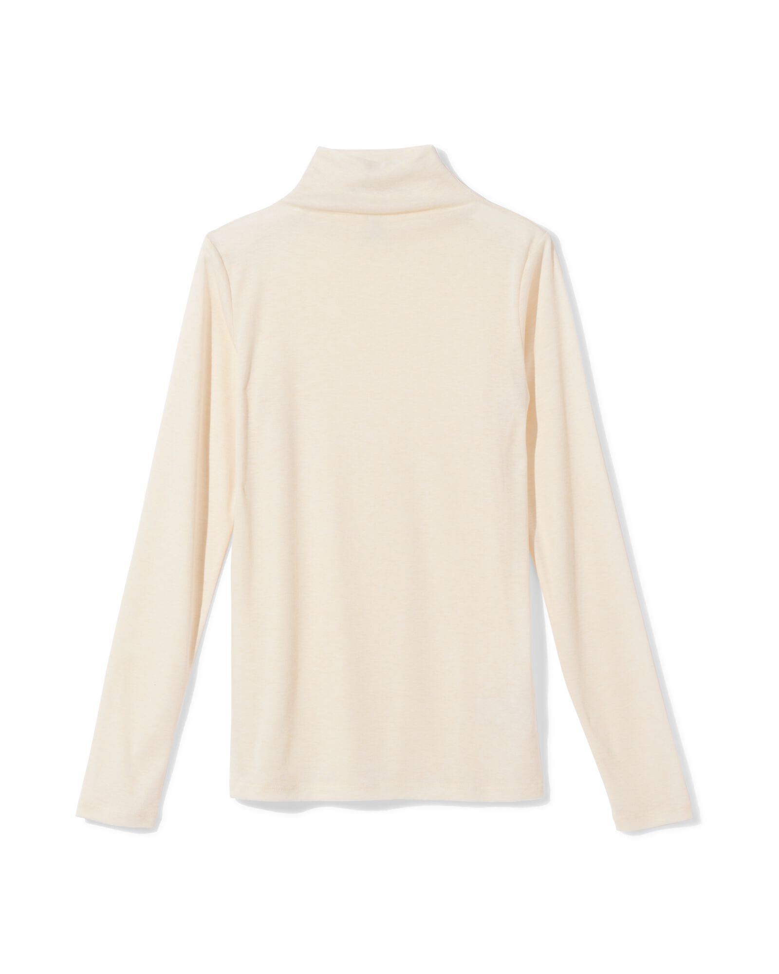 dames T-shirt Lora fijngebreid gerecycled polyester gebroken wit gebroken wit - 36214330OFFWHITE - HEMA