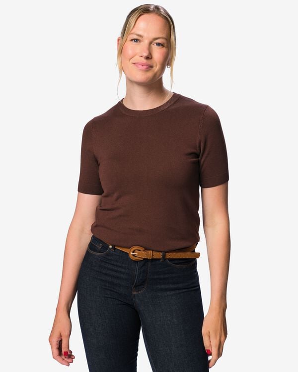 Damen Strickpullover braun braun - 36305850BROWN - HEMA