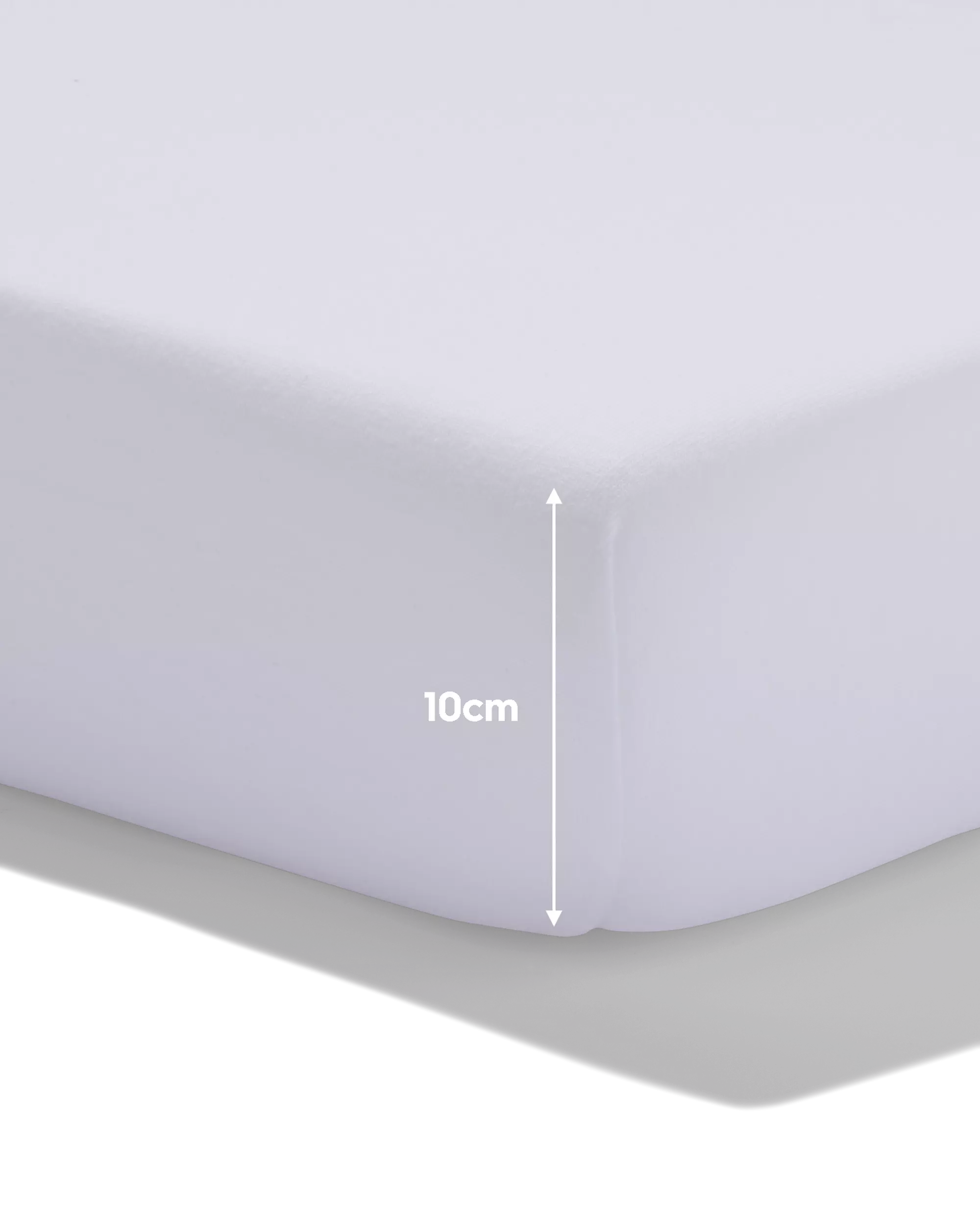 Topper-Spannbettlaken 160 × 200 cm, Hotel, Baumwolle, Perkal, Weiß