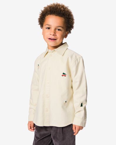chemise enfant bonhomme de neige &eacute;cru &eacute;cru - 30731602ECRU - HEMA