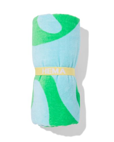 serviette de plage enfant 80x140cm velours fleurs - 5200257 - HEMA