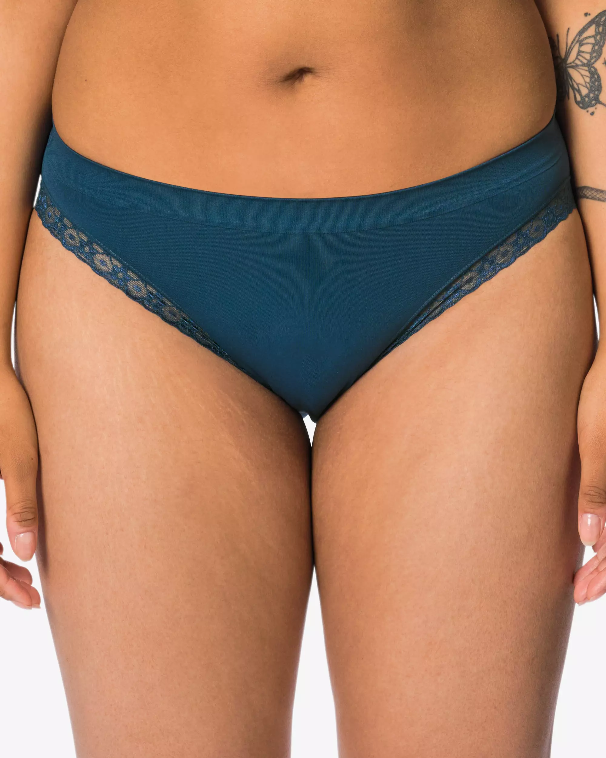 slip femme sans coutures microfibre et dentelle