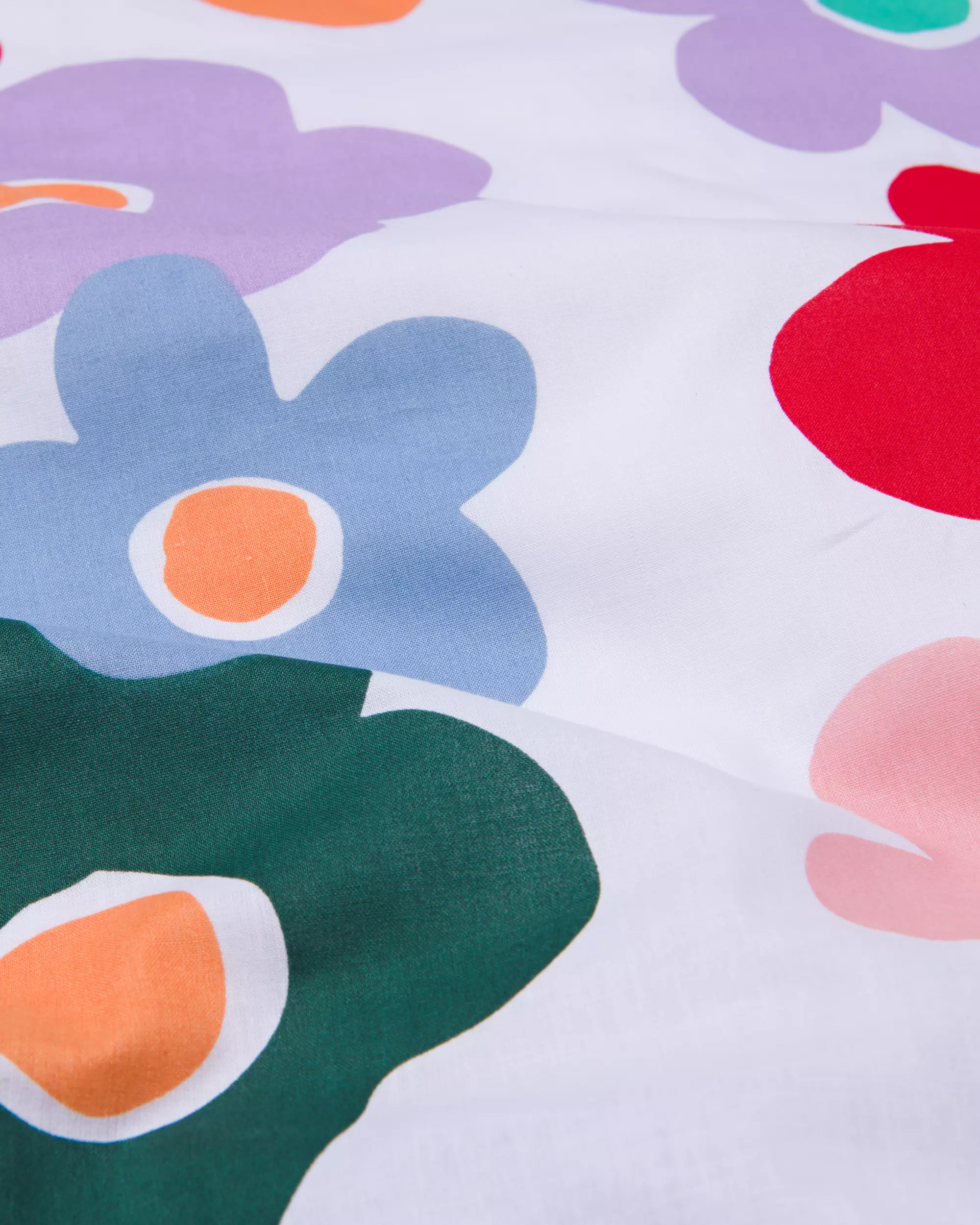 housse de couette coton doux enfant 140x200 fleurs