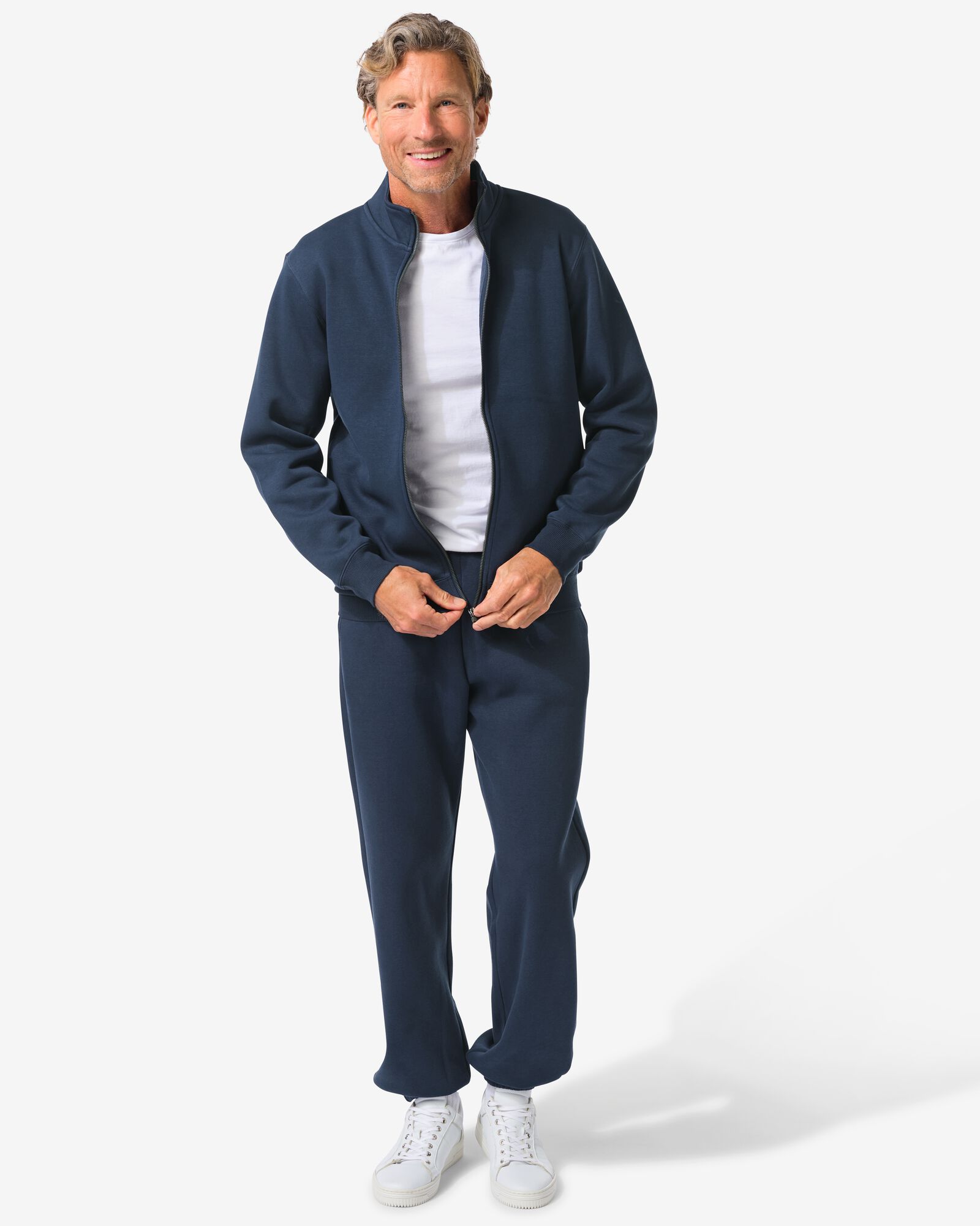 heren sweatbroek donkerblauw donkerblauw - 2101220DARKBLUE - HEMA