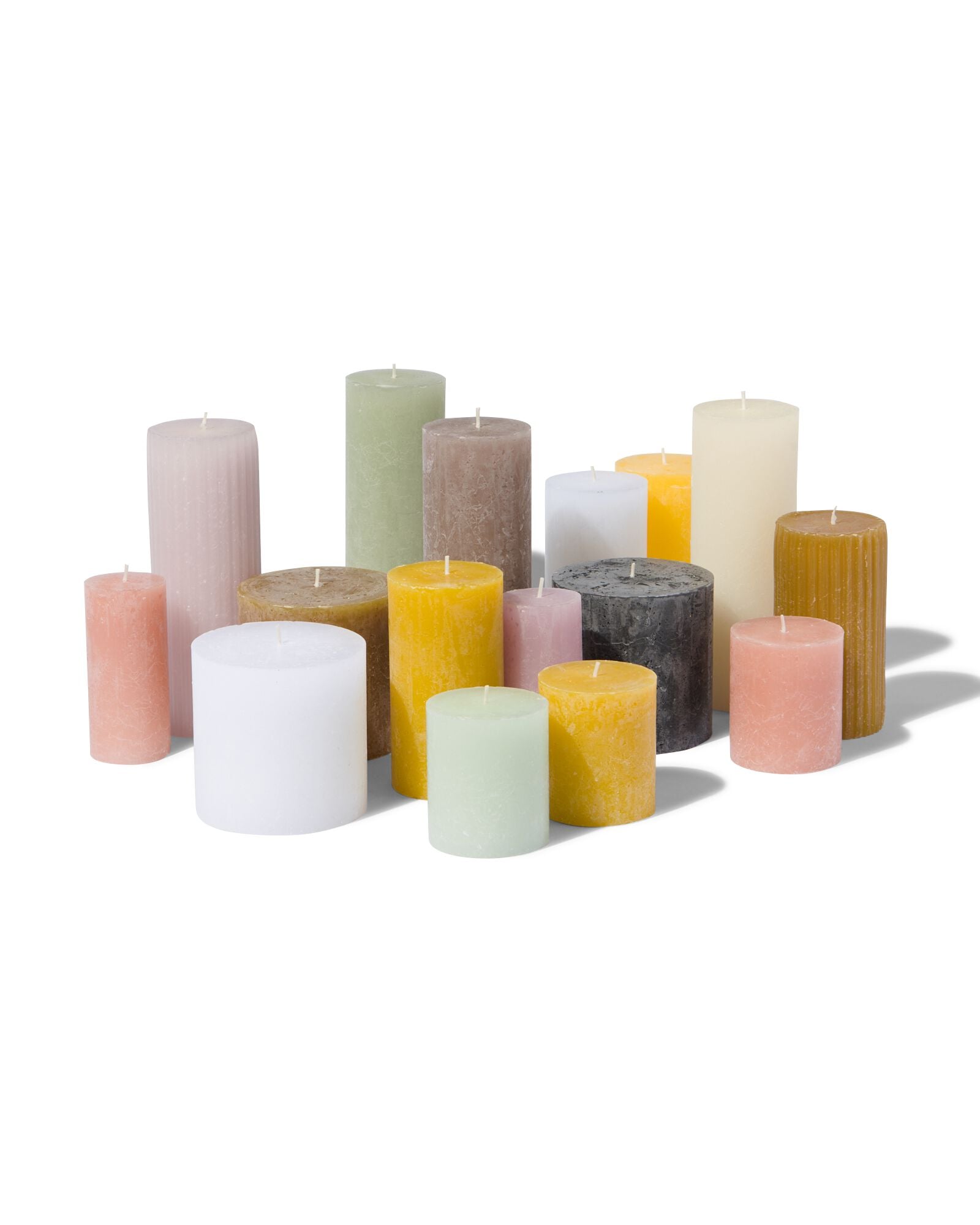 bougie rustique &Oslash;10x10 cm blanc blanc 10 x 10 - 13502253 - HEMA