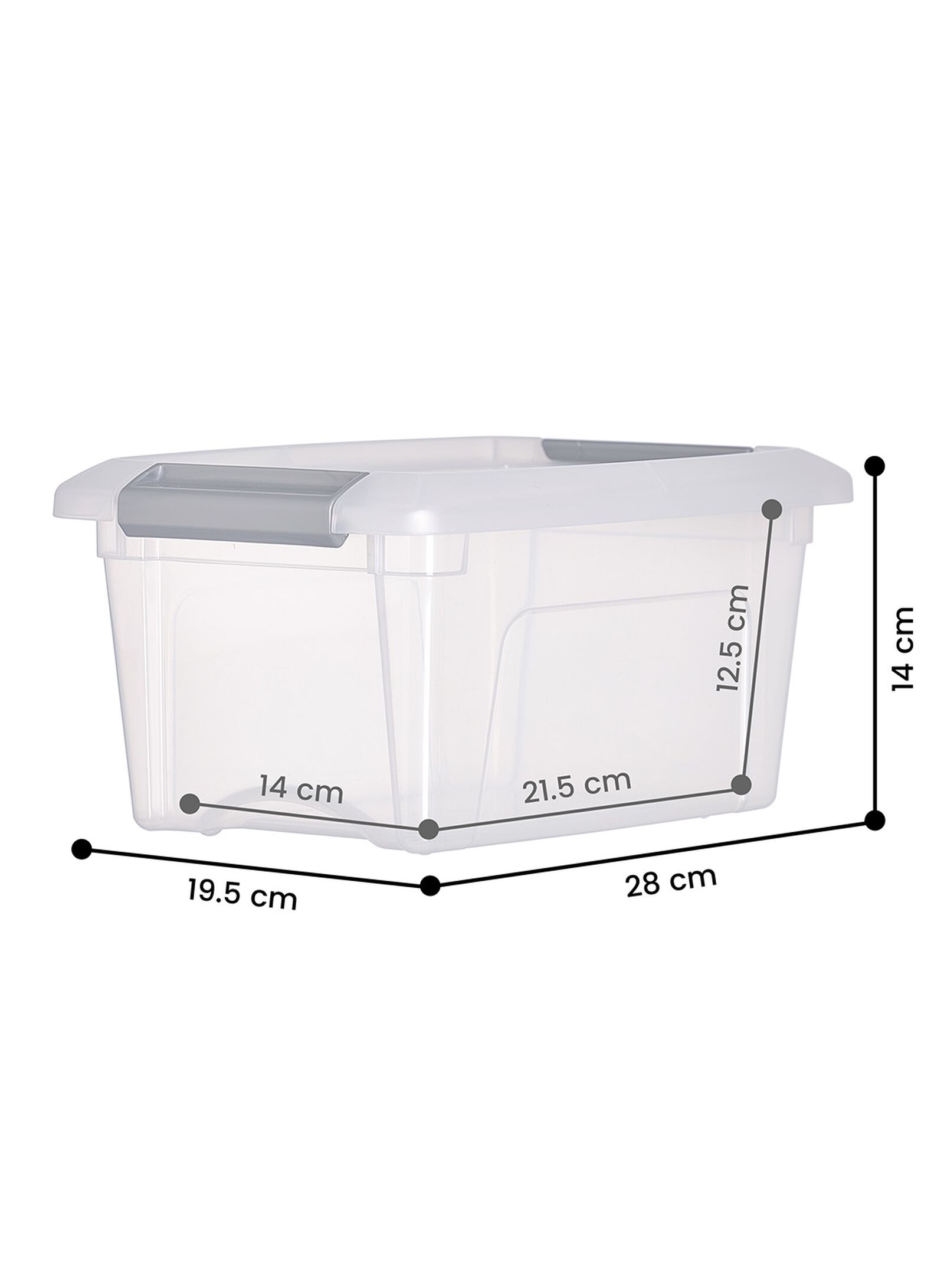 bo&icirc;te de rangement 5L Tokyo transparent 28x19.5x14 recycl&eacute;e 28 x 19.5 x 14 Tokyo - 39810406 - HEMA