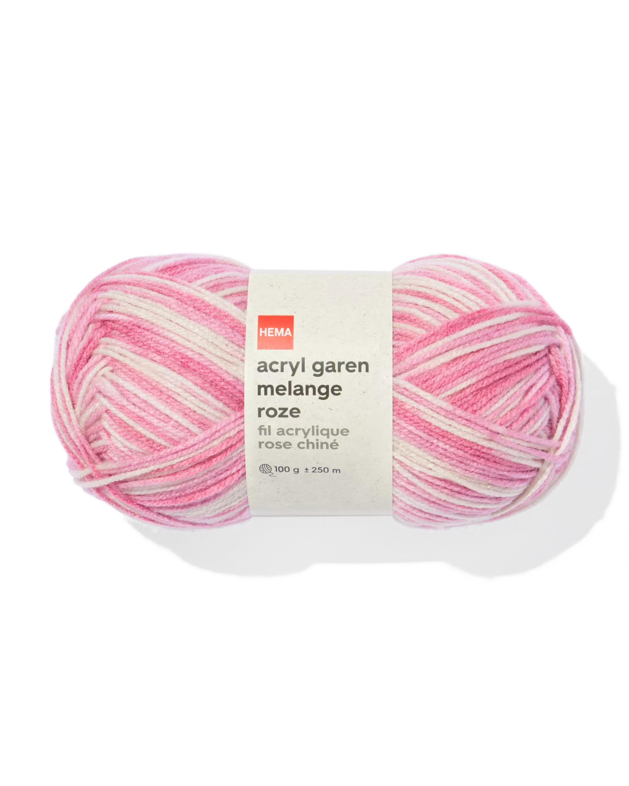 fil acrylique rose chiné 100g 250m
