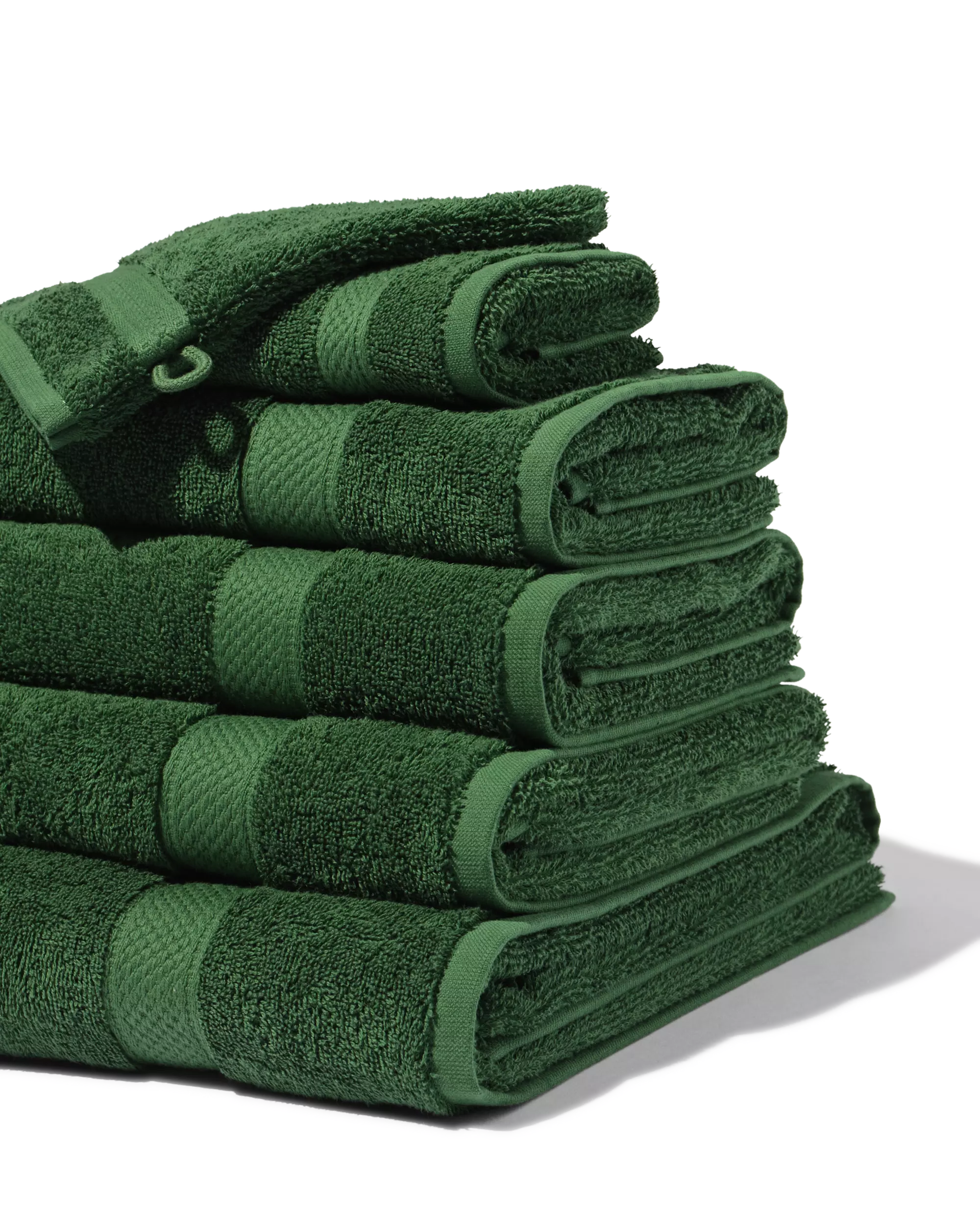 washandje 16x21cm zware kwaliteit bosgroen
