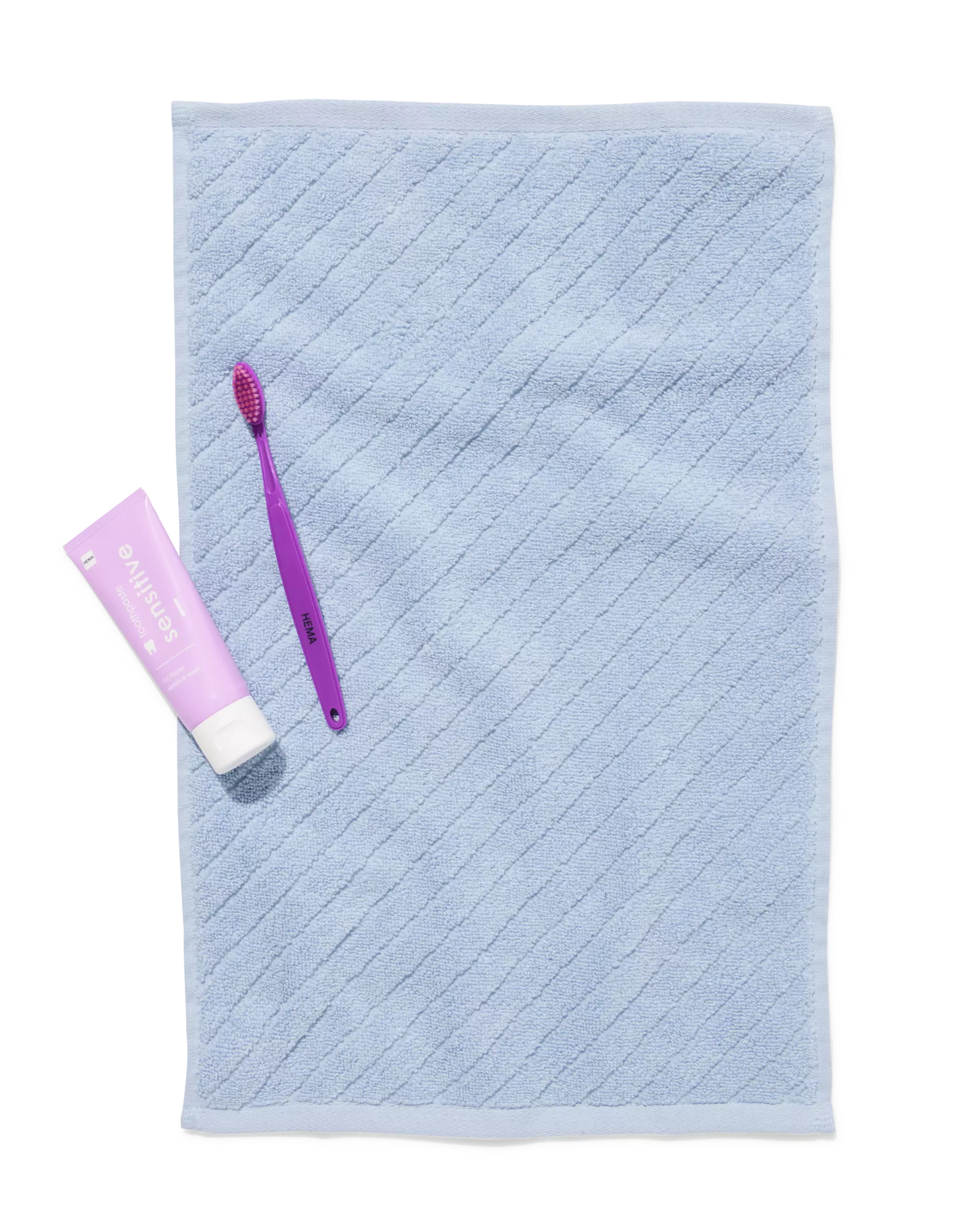 gastendoek 33x50cm zware kwaliteit diagonaal ijsblauw