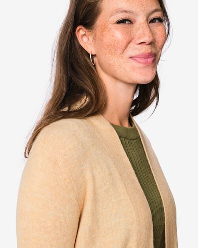 damesvest acryl beige beige - 36307220BEIGE - HEMA