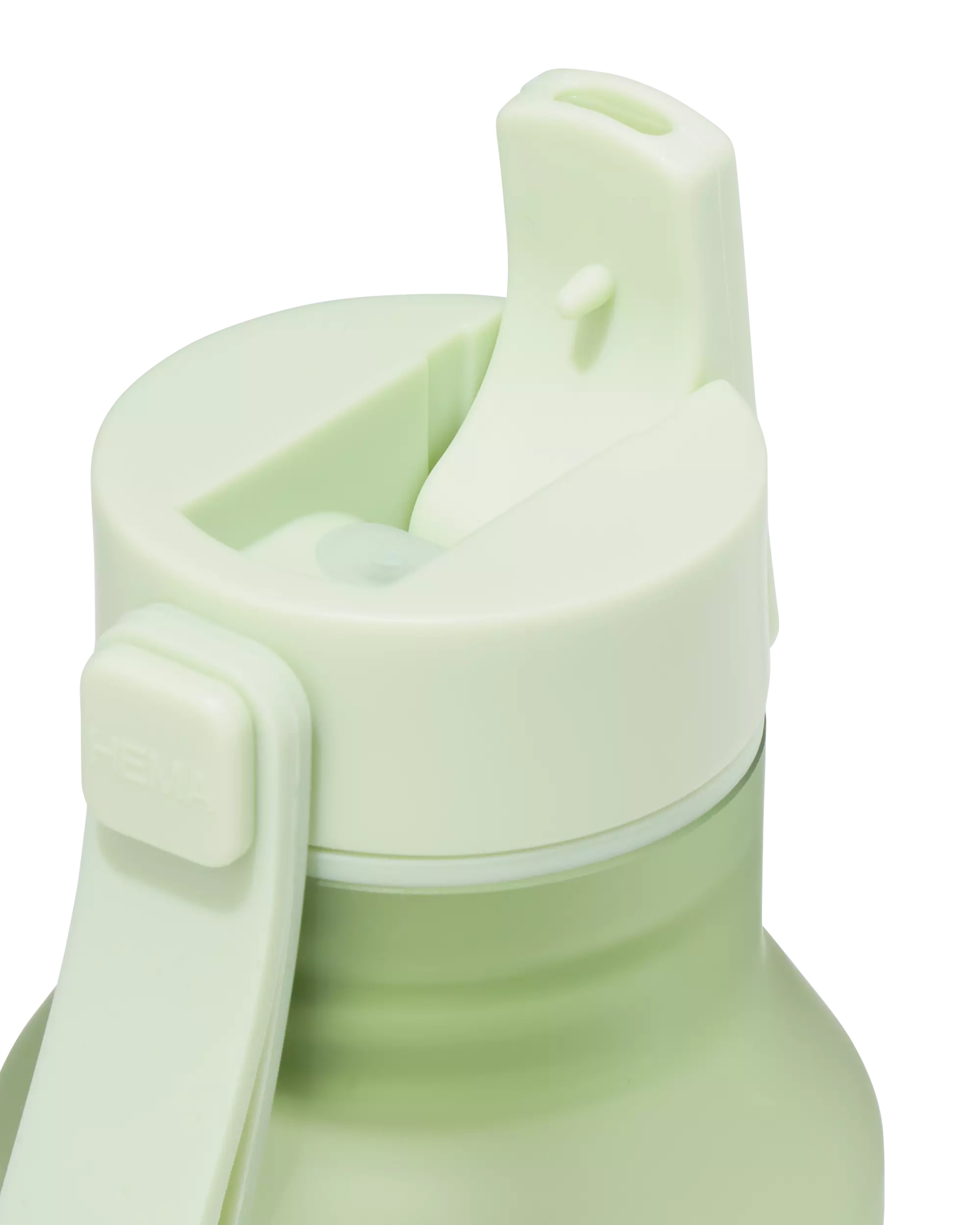 Wasserflasche mit Trinkhalm, 430 ml, grün