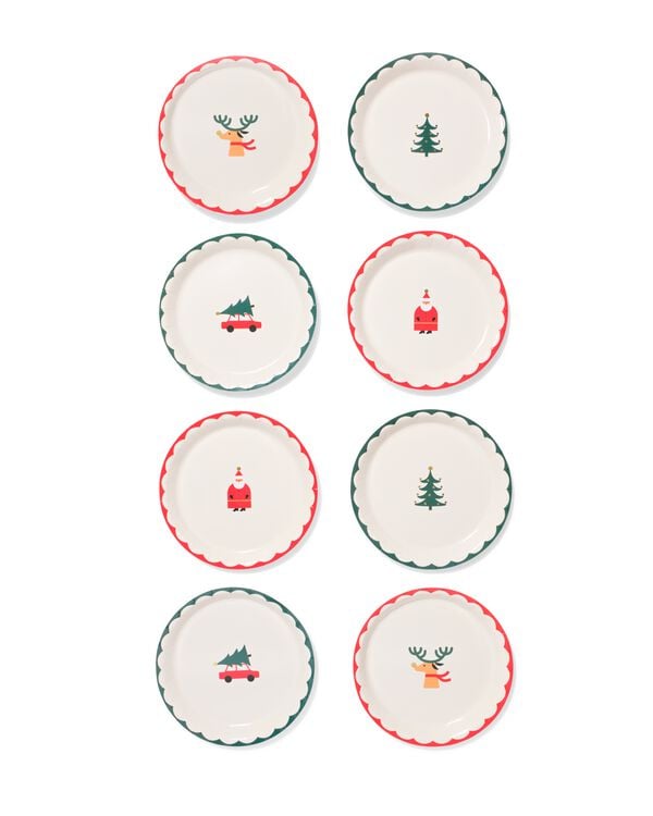 borden 23cm papier kerst- 8 stuks - 25600713 - HEMA