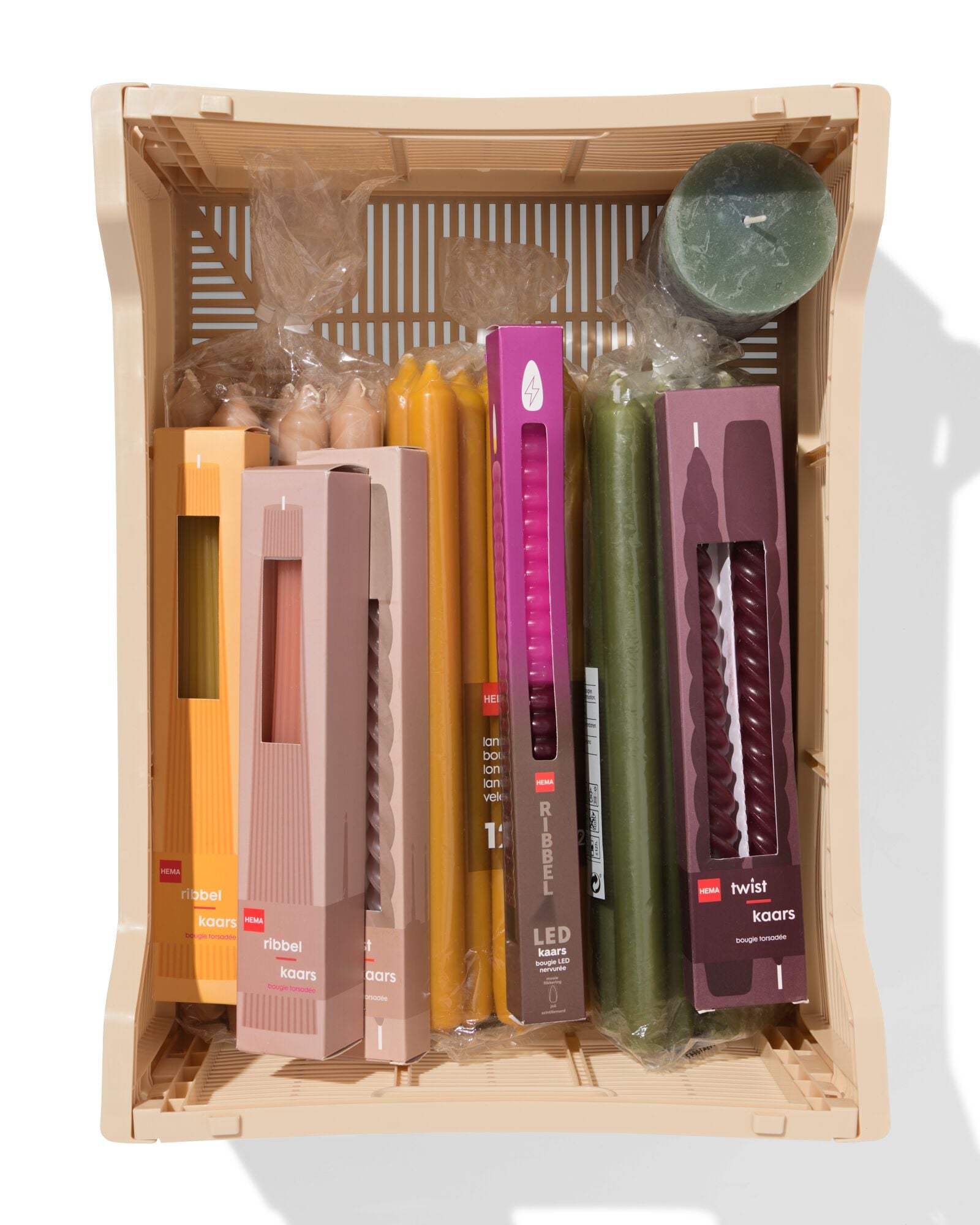 caisse pliable &agrave; lettres recycl&eacute;e M beige beige M  30 x 40 x 17 - 39800027 - HEMA