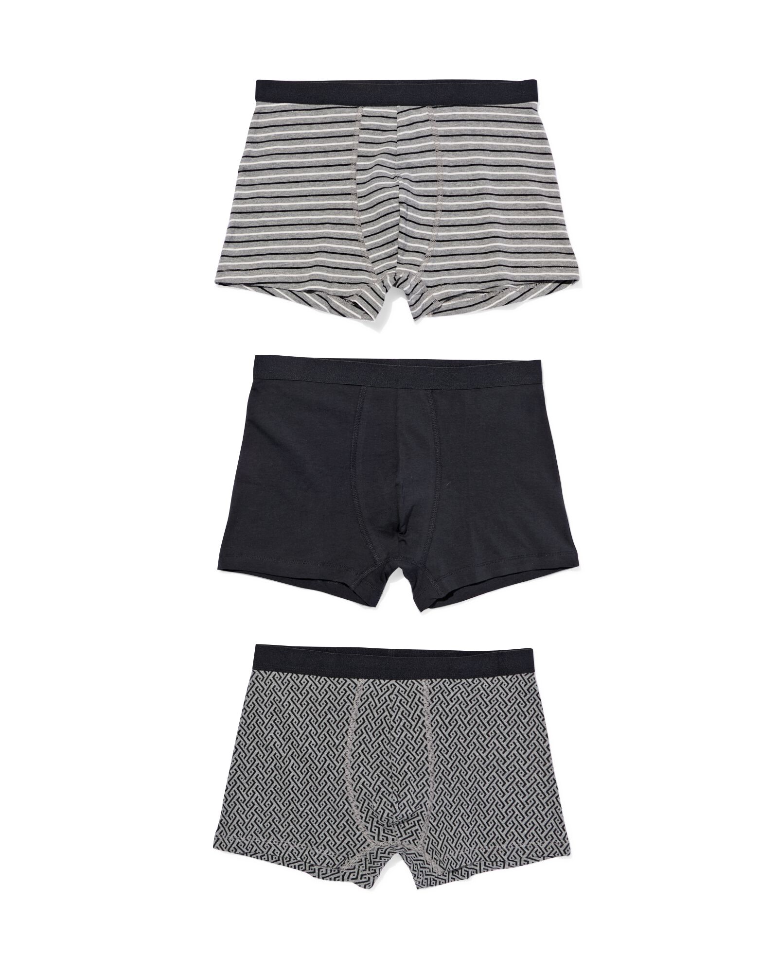 boxers courts homme - lot de 3 noir - 19190290BLACK - HEMA