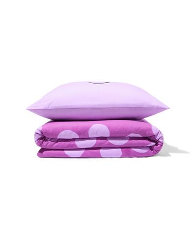 housse de couette enfant 140x200 coton doux monstre violet - 5760097 - HEMA