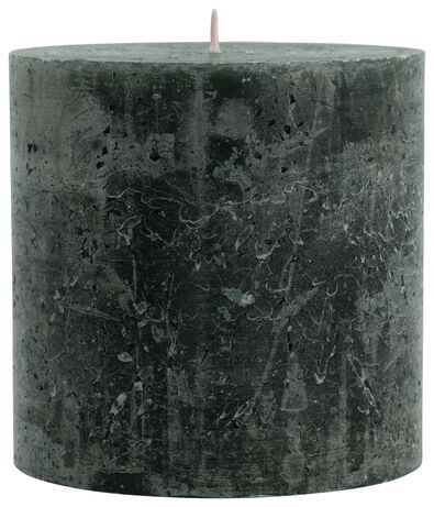 bougie rustique &Oslash;10x10 cm vert fonc&eacute; vert fonc&eacute; 10 x 10 - 13501873 - HEMA