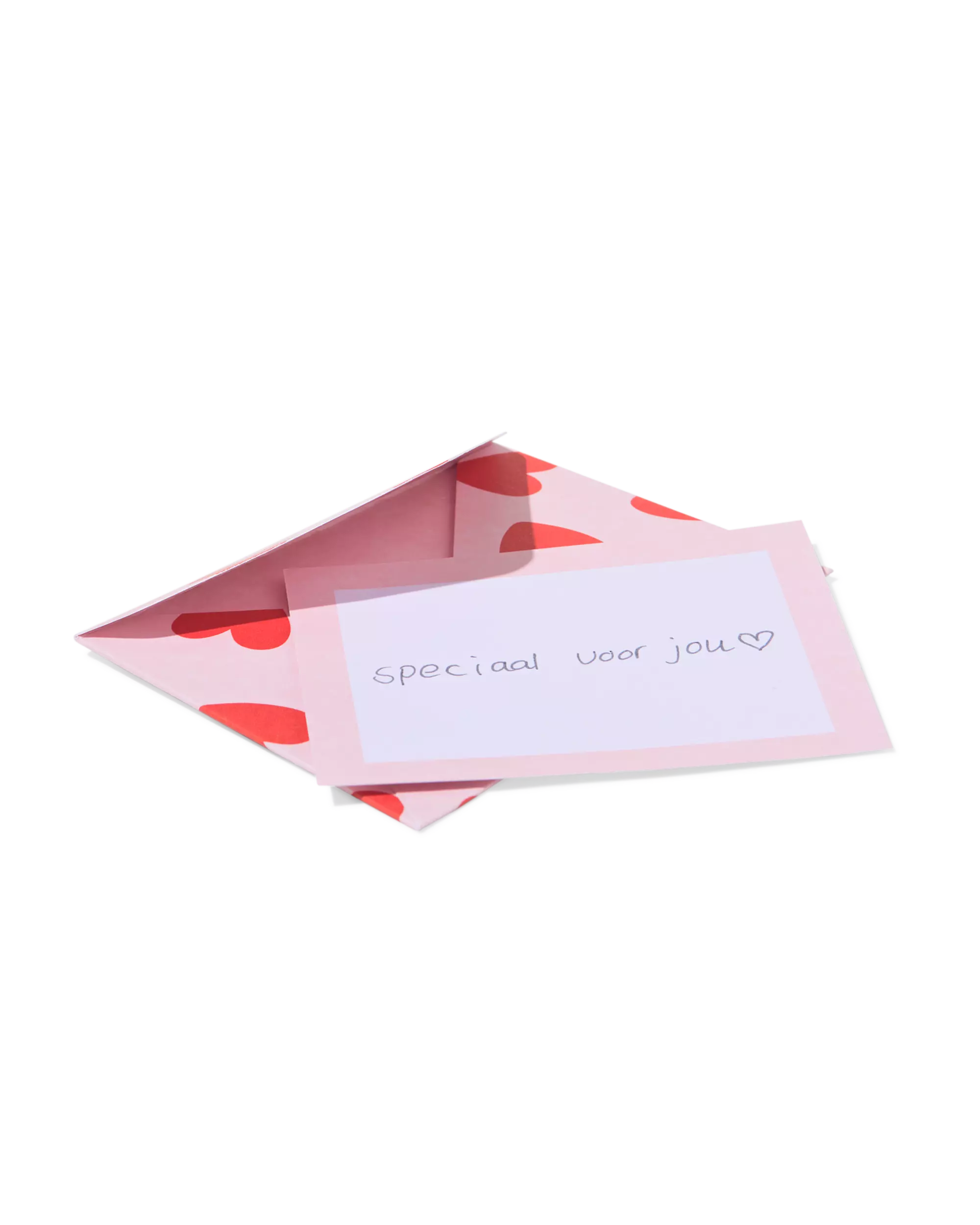 cadeau-envelop set hartjes - 6 stuks