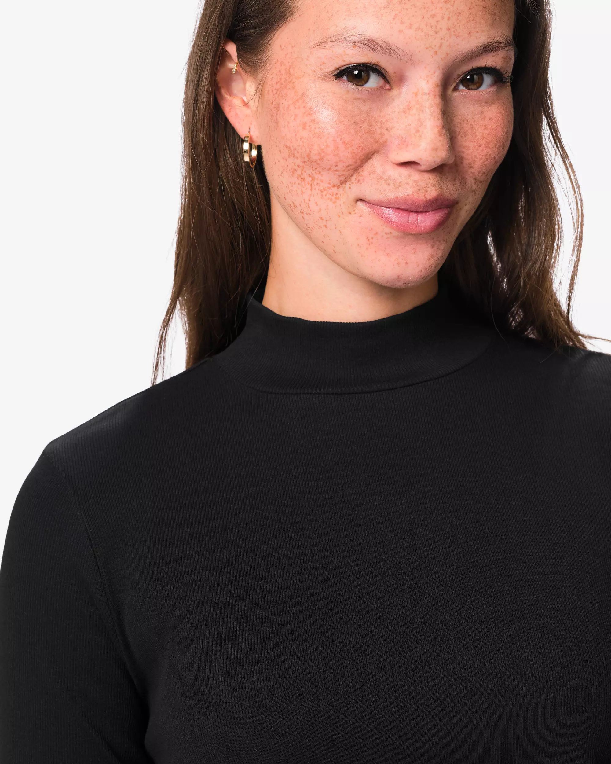 Damen-T-Shirt, gerippt, Baumwolle