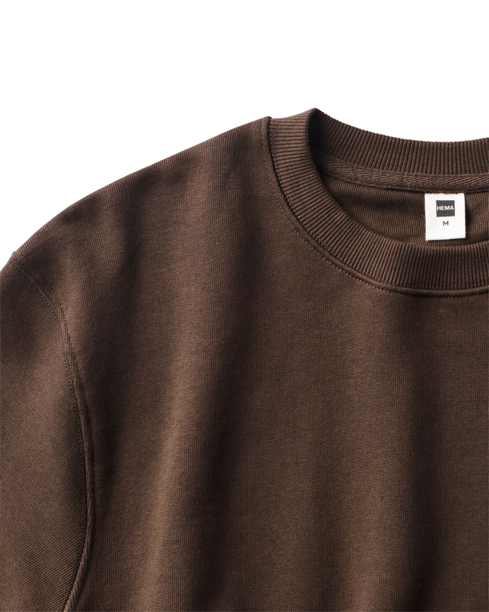 herentrui Daryl sweatstof donkerbruin donkerbruin - 2148190DARKBROWN - HEMA