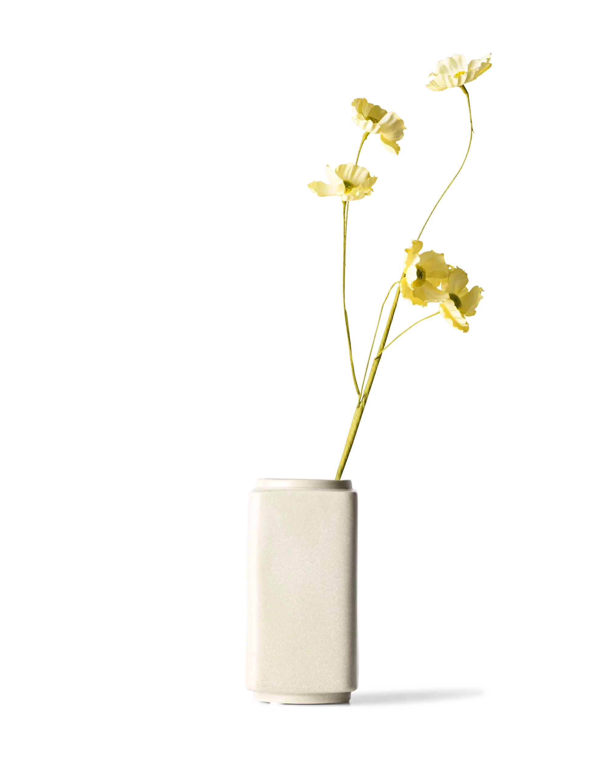 vase ⌀9x18 cm Kub céramique blanc