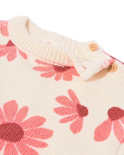 pull b&eacute;b&eacute; fleurs &eacute;cru &eacute;cru - 33017680ECRU - HEMA